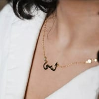 سلسال رقبة الاسم لمى مع فص الاسم حسب الطلب