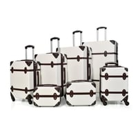 مورانو طقم شنط سفر فايبر خمسة قطع و شنطتين مكياج أ...