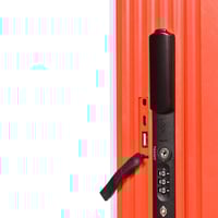 مورانو شنط سفر فايبر 20 انش بجيب أمامي أبيض و برتق...