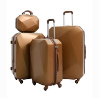 مورانو طقم شنط سفر فايبر من 6 قطع نحاسي