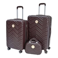 طقم شنط من ستار لاين 3 قطع + 1 مكياج برغندي