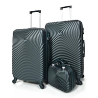 مورانو طقم شنط سفر فايبر ثلاث قطع مع شنطة مكياج بت...