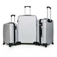 مورانو طقم شنط سفر فايبر ثلاثة قطع سلفر