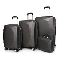 مورانو طقم شنط سفر فايبر اربع قطع رمادي