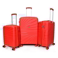 طقم شنط سفر مورانو 3 قطع PP بولي بروبلين غير قابلة...