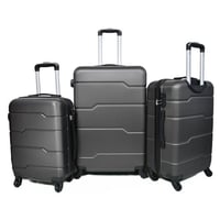 طقم شنط سفر فايبر مورانو ثلاث قطع لون رمادي غانق