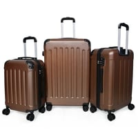 طقم شنط سفر مورانو 3 قطع فايبر مميز كوفي