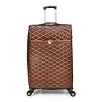 مورانو طقم شنطة سفر جلد اربع قطع بني غامق