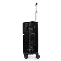 مورانو شنط سفر الومنيوم 20 أنش كبينة الطائرة أسود