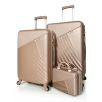 مورانو طقم شنط سفر فايبر 4قطع ذهبي