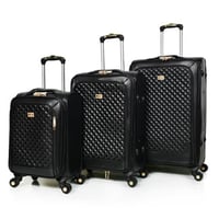 مورانو طقم شنطة سفر جلد اربع قطع اسود