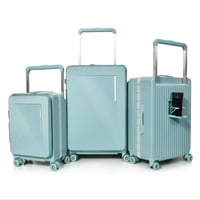 مورانو طقم شنط سفر فايبر الومينيوم يد عريض ثلاثة ق...