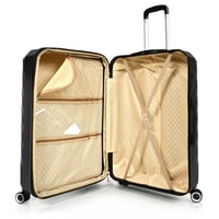 مورانو طقم شنط سفر فايبر 4 قطع أسود