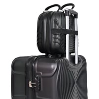 مورانو طقم شنط سفر فايبر ثلاث قطع مع شنطة مكياج بت...