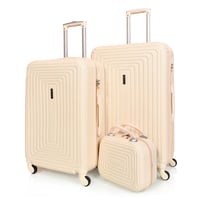 مورانو طقم شنط سفر فايبر 4 قطع بيج