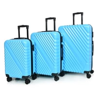 مورانو طقم شنط سفر فايبر لون أزرق مكون من 3 حقائب