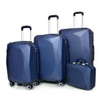 مورانو طقم شنط سفر فايبر اربع قطع أزرق