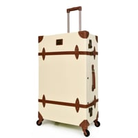 مورانو طقم شنط سفر كلاسيك جلد اربع قطع بيج كاكي