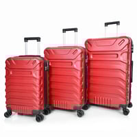 طقم شنط سفر مورانو 3 قطع فايبر بتصميم نمط مخطط عود...