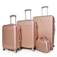 مورانو طقم شنط سفر فايبر 4 قطع روز