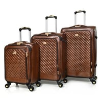 مورانو طقم شنطة سفر جلد اربع قطع بني غامق