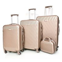 مورانو طقم شنط سفر فايبر 4 قطع ذهبي