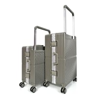 مورانو طقم شنط سفر فاخر قطعتين الامنيوم رمادي