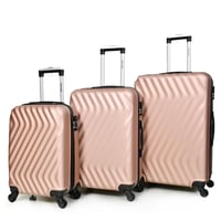 مورانو طقم شنط سفر فايبر ثلاثة قطع روز