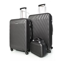 مورانو طقم شنط سفر فايبر 4 قطع رصاصي