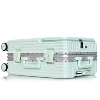 مورانو شنط سفر الومنيوم 20 أنش كبينة الطائرة أخضر