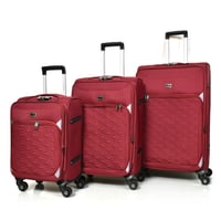 مورانو طقم شنط سفر قماش ثلاثة قطع أحمر