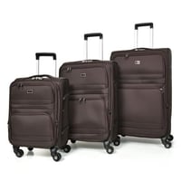 مورانو طقم شنط سفر قماش ثلاثة قطع كوفي