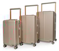 مورانو طقم شنط سفر فايب يد عريض ثلاثة قطع لون ذهبي