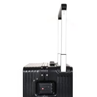 مورانو طقم شنط سفر فاخر قطعتين الومنيوم أسود