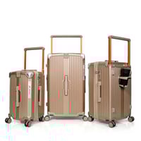 مورانو طقم شنط سفر فايبر اركان الامنيوم ثلاثة قطع...