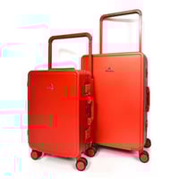 مورانو طقم شنط سفر فاخر قطعتين الامنيوم أحمر