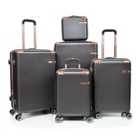 طقم شنط سفر من مورانو 4 قطع مع شنط مكياج فاخرة رصا...