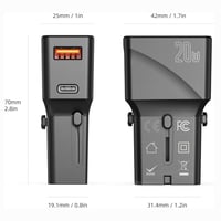 محول سفر عالمي صغير محمول بقوة 20 و مدخل (USB-C) و...