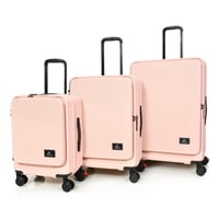 مورانو طقم شنط سفر لون روز قولد مكون من 3 حقائب ور...