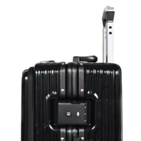 مورانو شنط سفر الومنيوم 20 أنش كبينة الطائرة أسود