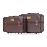 طقم شنط سفر كلاسيك مورانو من7 قطع فايبر و جلد فاخر...