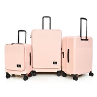 مورانو طقم شنط سفر لون روز قولد مكون من 3 حقائب ور...