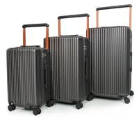 مورانو طقم شنط سفر فايب يد عريض ثلاثة قطع لون رماد...