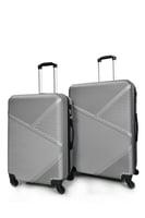 مورانو طقم شنط سفر فايبر 3 قطع مخطط سلفر