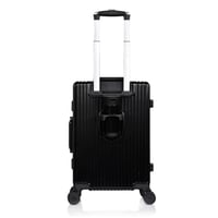 مورانو شنط سفر الومنيوم 20 أنش كبينة الطائرة أسود