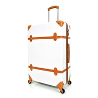 مورانو طقم شنط سفر كلاسيك من 5 قطع فايبر و جلد ابي...