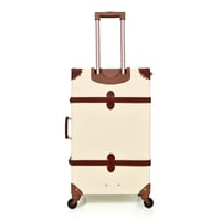 مورانو طقم شنط سفر جلد قطعتين مع مكياج لون بيج كاك...