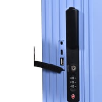 مورانو شنط سفر فايبر 20 انش بجيب أمامي بنفسجي