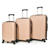 مورانو طقم شنط سفر فايبر ثلاثة قطع ذهبي