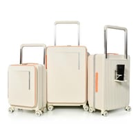 مورانو طقم شنط سفر فايبر الومينيوم يد عريض ثلاثة ق...